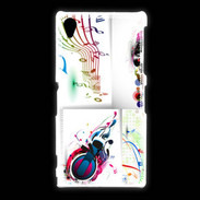 Coque Sony Xpéria Z1 Abstract musique