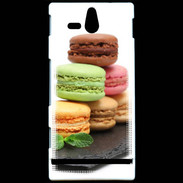 Coque Sony Xperia U Macarons sur ardoise