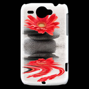 Coque HTC Wildfire G8 Fleurs et galet