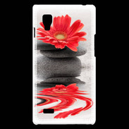 Coque LG Optimus L9 Fleurs et galet