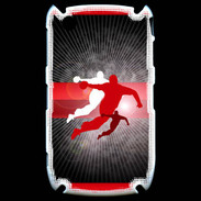 Coque Blackberry 8520 Illustration Handball en noir et rouge