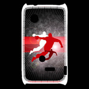 Coque Sony Xperia Typo Illustration Handball en noir et rouge