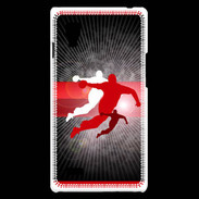 Coque LG Optimus L9 Illustration Handball en noir et rouge