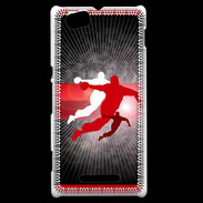 Coque Sony Xperia M Illustration Handball en noir et rouge