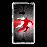 Coque Nokia Lumia 625 Illustration Handball en noir et rouge