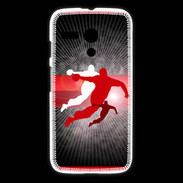 Coque Motorola G Illustration Handball en noir et rouge