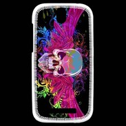 Coque HTC One SV Tête de mort design et colorée