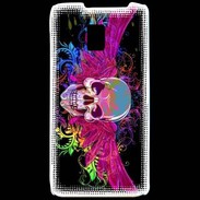 Coque LG P990 Tête de mort design et colorée