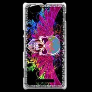 Coque Sony Xperia M Tête de mort design et colorée