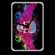 Grande pendule murale Tête de mort design et colorée