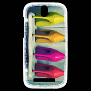 Coque HTC One SV Chaussures à talons colorés 5