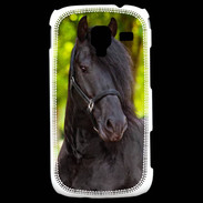 Coque Samsung Galaxy Ace 2 Portrait de cheval noir 10