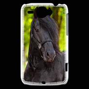 Coque HTC Wildfire G8 Portrait de cheval noir 10