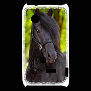 Coque Sony Xperia Typo Portrait de cheval noir 10