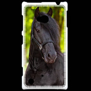 Coque Nokia Lumia 720 Portrait de cheval noir 10