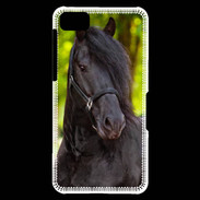 Coque Blackberry Z10 Portrait de cheval noir 10