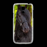 Coque Samsung Galaxy S4mini Portrait de cheval noir 10