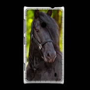 Coque Nokia Lumia 520 Portrait de cheval noir 10