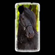 Coque LG Nexus 5 Portrait de cheval noir 10