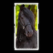 Coque Sony Xpéria Z Ultra Portrait de cheval noir 10