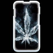 Coque Samsung ACE S5830 Feuille de cannabis en fumée