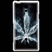 Coque Sony Xperia T Feuille de cannabis en fumée