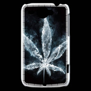 Coque HTC Wildfire G8 Feuille de cannabis en fumée
