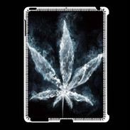 Coque iPad 2/3 Feuille de cannabis en fumée