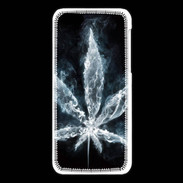 Coque iPhone 5C Feuille de cannabis en fumée