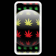 Coque iPhone 4 / iPhone 4S Effet cannabis sur fond noir