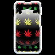 Coque Samsung ACE S5830 Effet cannabis sur fond noir