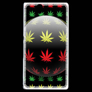 Coque Sony Xperia Z Effet cannabis sur fond noir