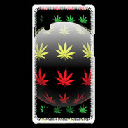 Coque LG Optimus L9 Effet cannabis sur fond noir