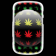 Coque Blackberry Bold 9900 Effet cannabis sur fond noir