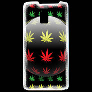 Coque LG P990 Effet cannabis sur fond noir