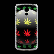 Coque Samsung Galaxy S4mini Effet cannabis sur fond noir