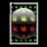 Coque iPadMini Effet cannabis sur fond noir