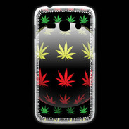 Coque Samsung Galaxy Ace3 Effet cannabis sur fond noir