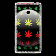 Coque Nokia Lumia 1320 Effet cannabis sur fond noir