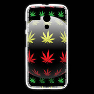 Coque Motorola G Effet cannabis sur fond noir