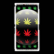 Coque Sony Xpéria Z Ultra Effet cannabis sur fond noir