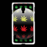 Coque LG L7 2 Effet cannabis sur fond noir