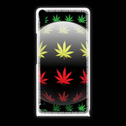 Coque Huawei Ascend P6 Effet cannabis sur fond noir