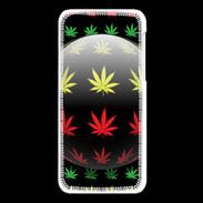 Coque iPhone 5C Effet cannabis sur fond noir