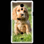Coque Sony Xperia T Chiot cocker Spaniel