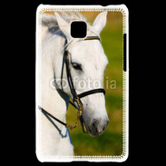 Coque LG Optimus L3 II Portrait cheval blanc 25