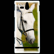 Coque Sony Xperia U Portrait cheval blanc 25