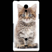 Coque Sony Xperia T Portrait d'un chaton 75