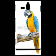 Coque Sony Xperia U Perroquet Macaw Bleu et jaune