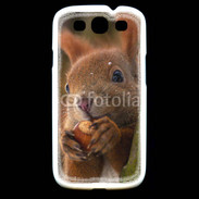 Coque Samsung Galaxy S3 Portrait d'un écureuil avec une noisette